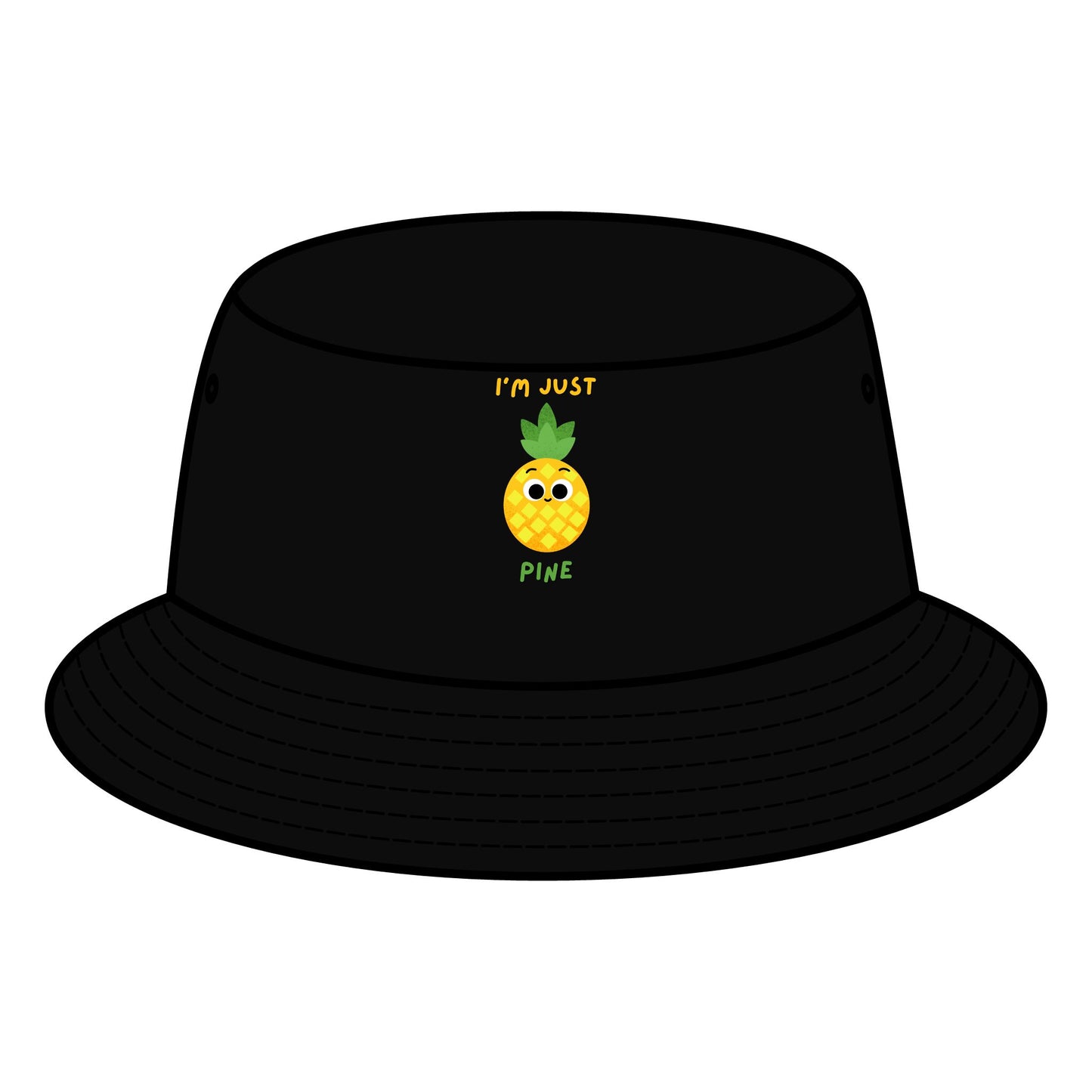 Cute Pineapple Bucket Hat, Summer Accessory, Trendy Sun Hats, Gifts for Beach Lovers, Funny Vacation Hat