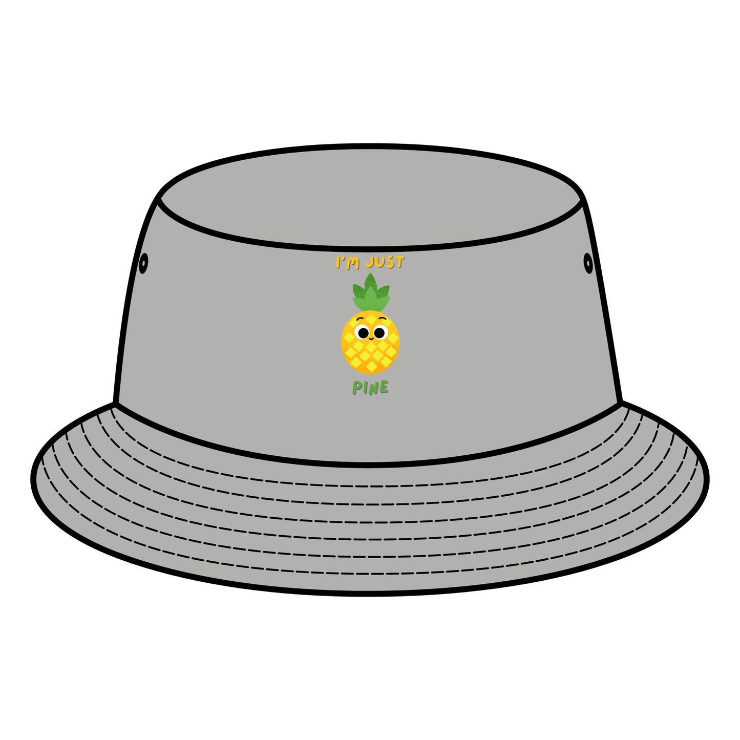 Cute Pineapple Bucket Hat, Summer Accessory, Trendy Sun Hats, Gifts for Beach Lovers, Funny Vacation Hat