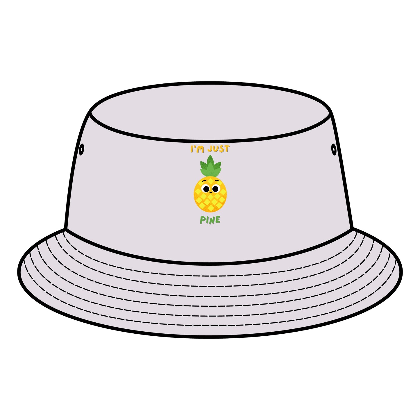 Cute Pineapple Bucket Hat, Summer Accessory, Trendy Sun Hats, Gifts for Beach Lovers, Funny Vacation Hat