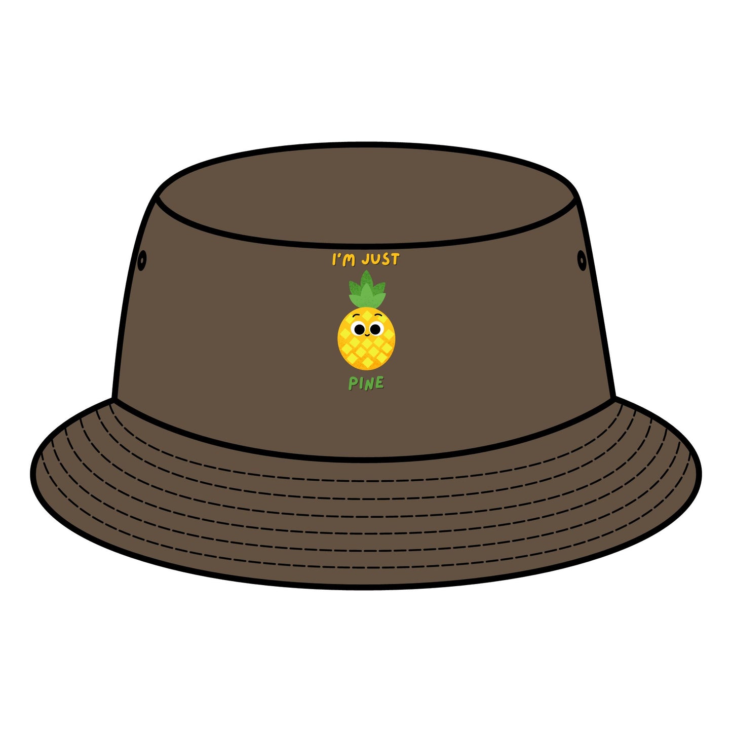 Cute Pineapple Bucket Hat, Summer Accessory, Trendy Sun Hats, Gifts for Beach Lovers, Funny Vacation Hat