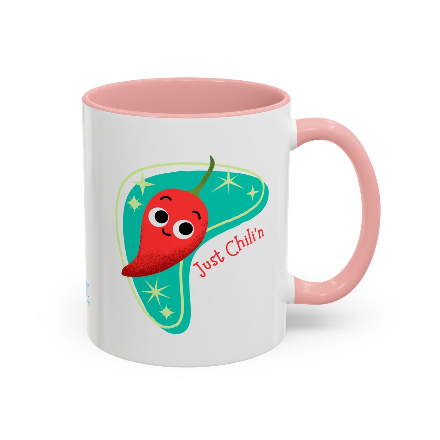 Cheerful Coffee Mug with Funny Chili Pepper Design, Cute Gift for Chili Lovers, Just Chillin Mug, Playful Kitchen Decor, Fun Coffee Cup