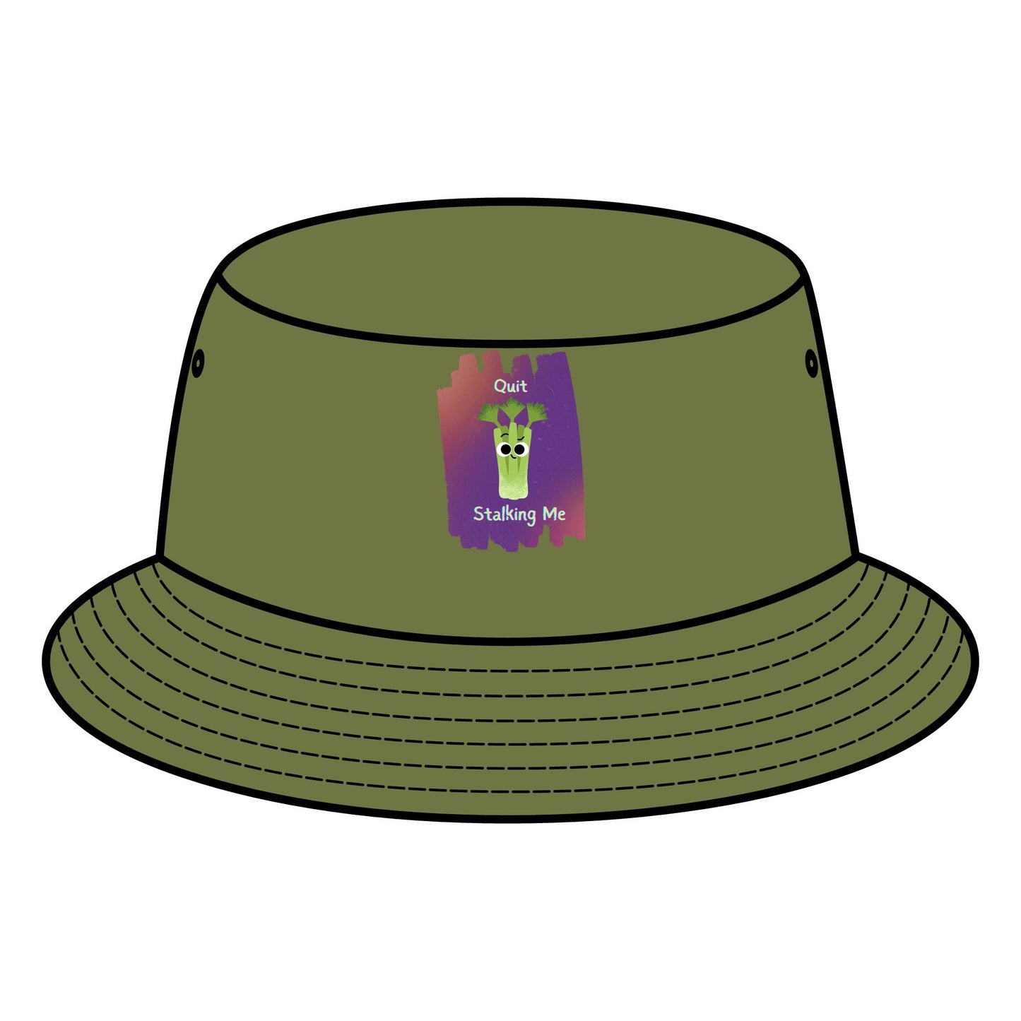 Funny Quit Stalking Me Celery Pun Bucket Hats - Perfect for Summer Fun, Casual Days, Beach Trips, Gift Ideas for Friends, Festival Fashion