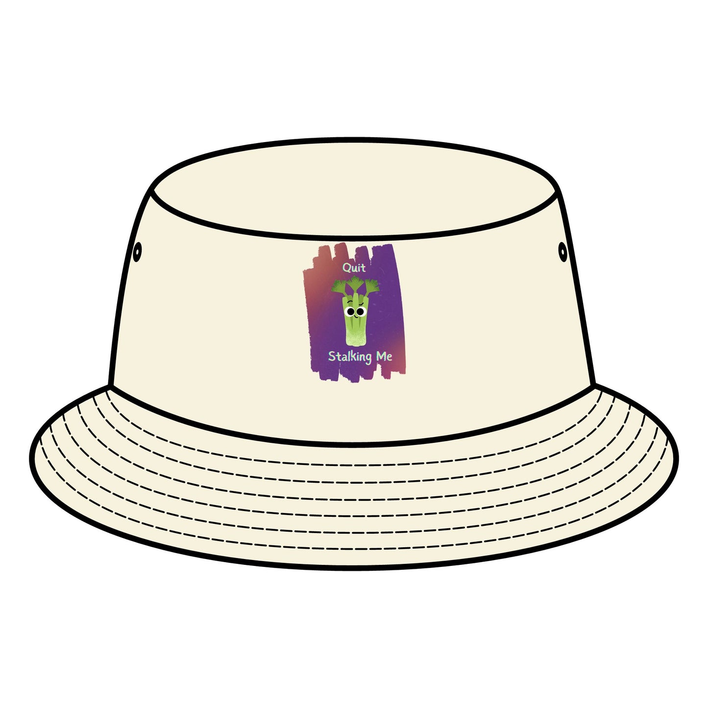 Funny Quit Stalking Me Celery Pun Bucket Hats - Perfect for Summer Fun, Casual Days, Beach Trips, Gift Ideas for Friends, Festival Fashion