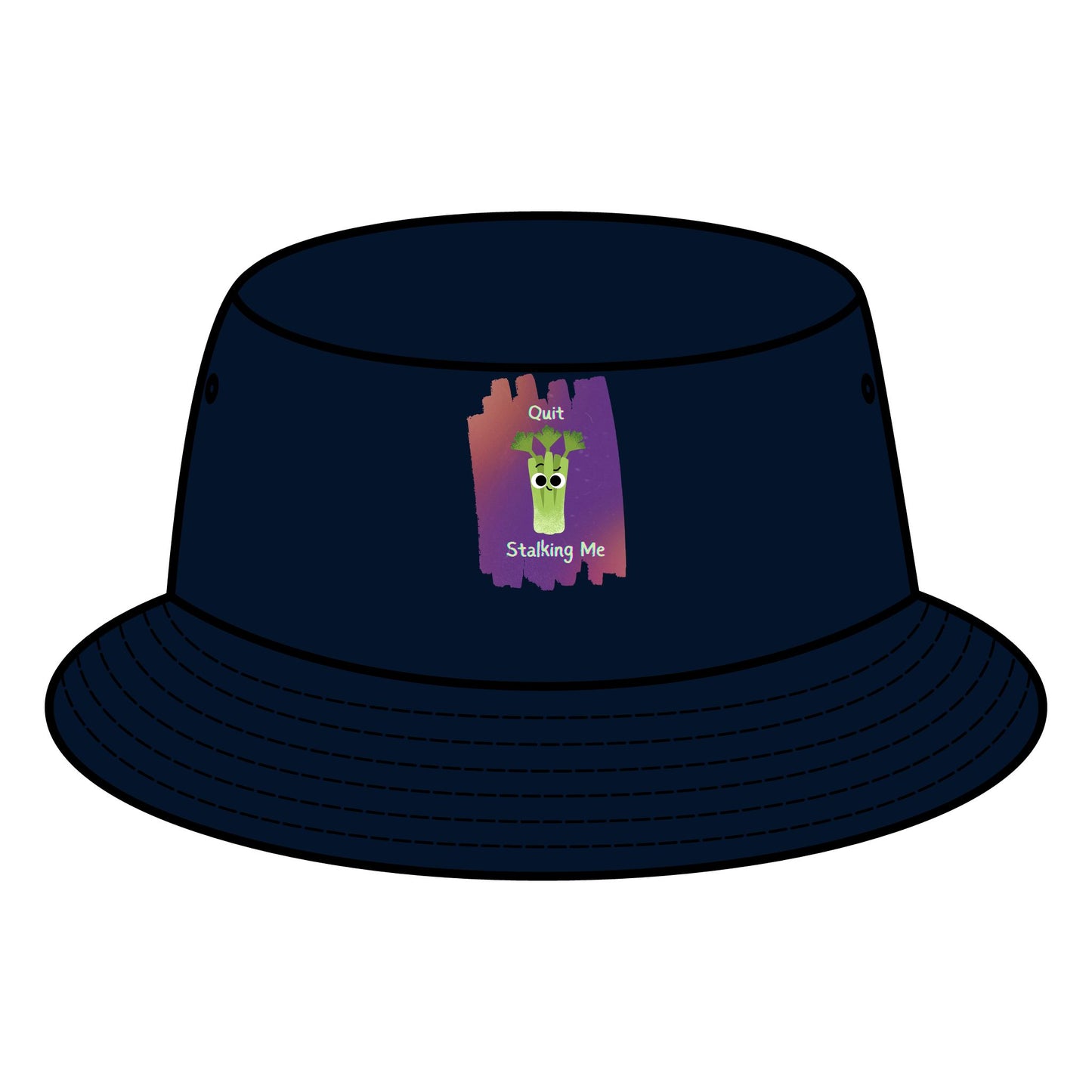 Funny Quit Stalking Me Celery Pun Bucket Hats - Perfect for Summer Fun, Casual Days, Beach Trips, Gift Ideas for Friends, Festival Fashion