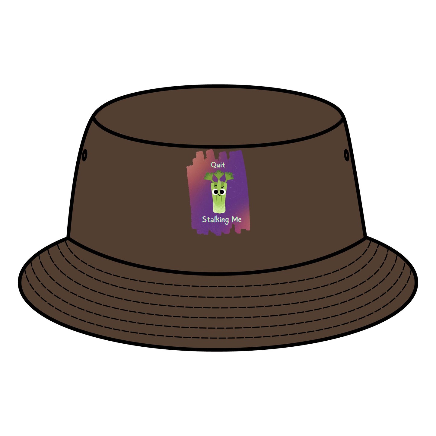 Funny Quit Stalking Me Celery Pun Bucket Hats - Perfect for Summer Fun, Casual Days, Beach Trips, Gift Ideas for Friends, Festival Fashion