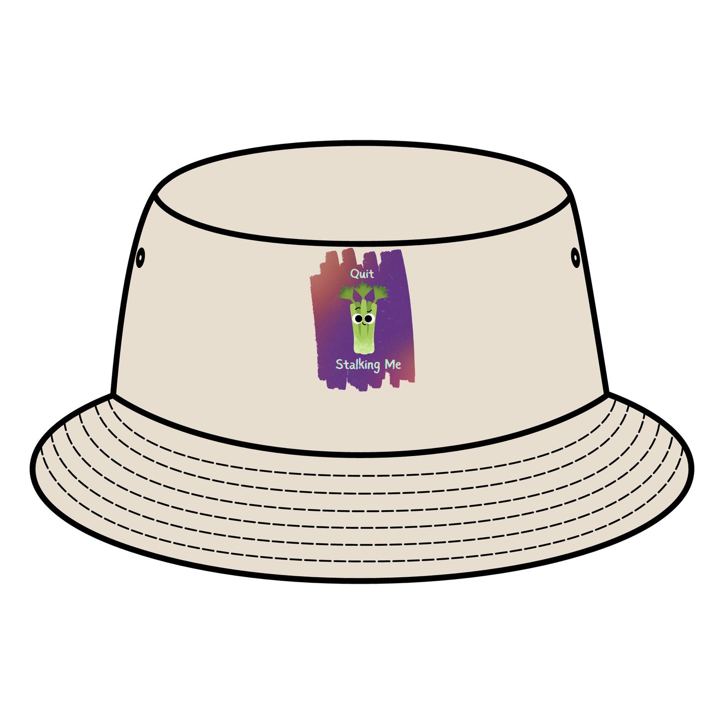 Funny Quit Stalking Me Celery Pun Bucket Hats - Perfect for Summer Fun, Casual Days, Beach Trips, Gift Ideas for Friends, Festival Fashion