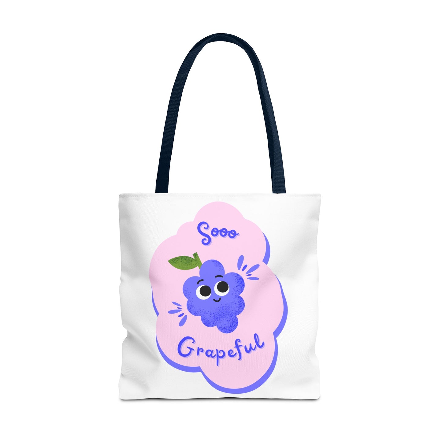 Cute Grape Tote Bag, Sooo Grapeful Shopping Bag, Eco-Friendly Grocery Tote, Fun Fruit Gift, Summer Beach Bag