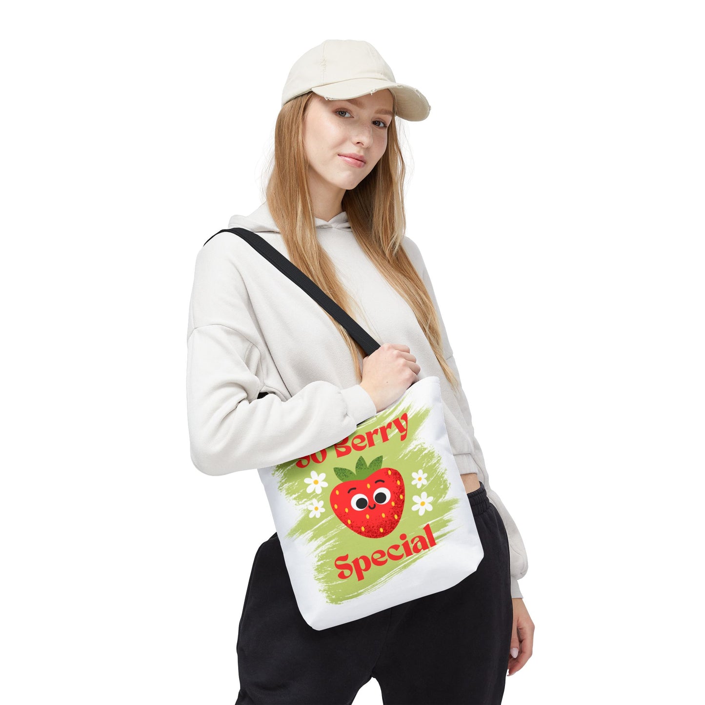 Cute Strawberry Tote Bag - So Berry Special, Tote, Eco-Friendly Bag, Shopper Bag, Beach Bag, Gift for Her