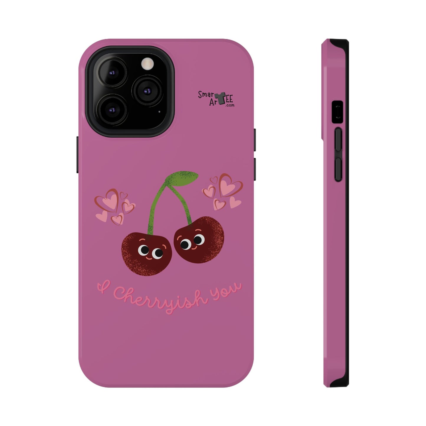 Cute Cherry Impact-Resistant Phone Case, Cherry Phone Cover, Valentine's Gift, Cute Phone Accessories, Sweetheart Case, I Cherryish You