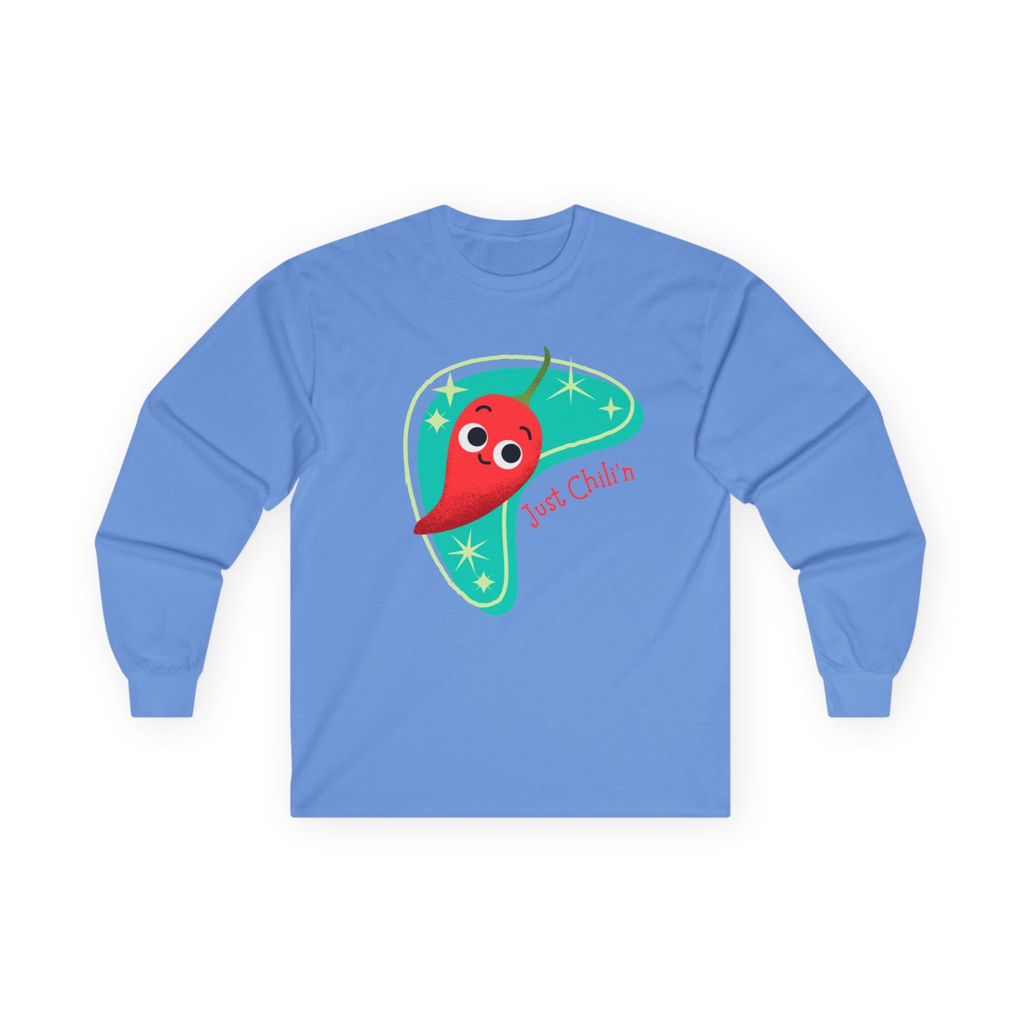 Cute Chili Pepper Long Sleeve Tees for All Ages, Fun Seasonal Apparel, Gift for Food Lovers, Playful Everyday Wear