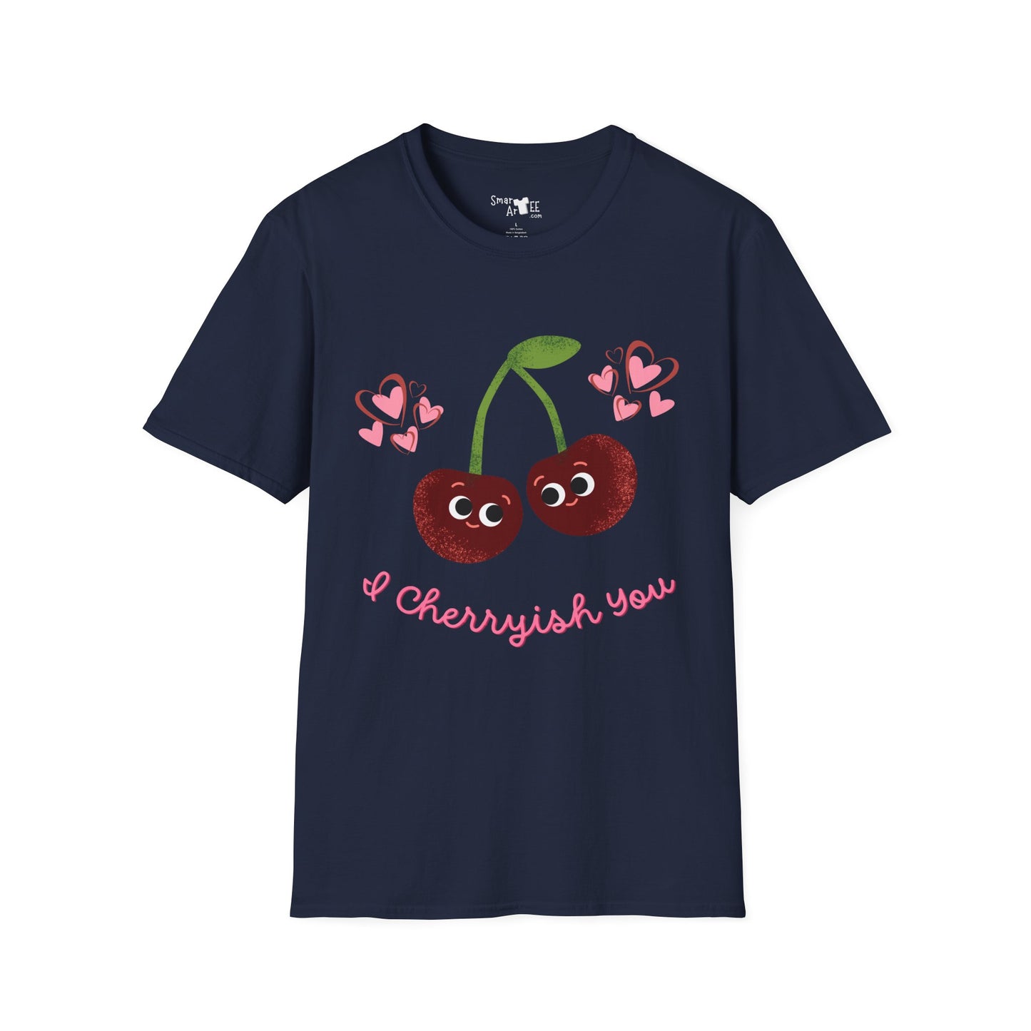 Cute Cherry Love T-Shirt, Valentine's Day Gift, Couple's Shirt, Fun Summer Casual Wear, Cute Graphic T-Shirt