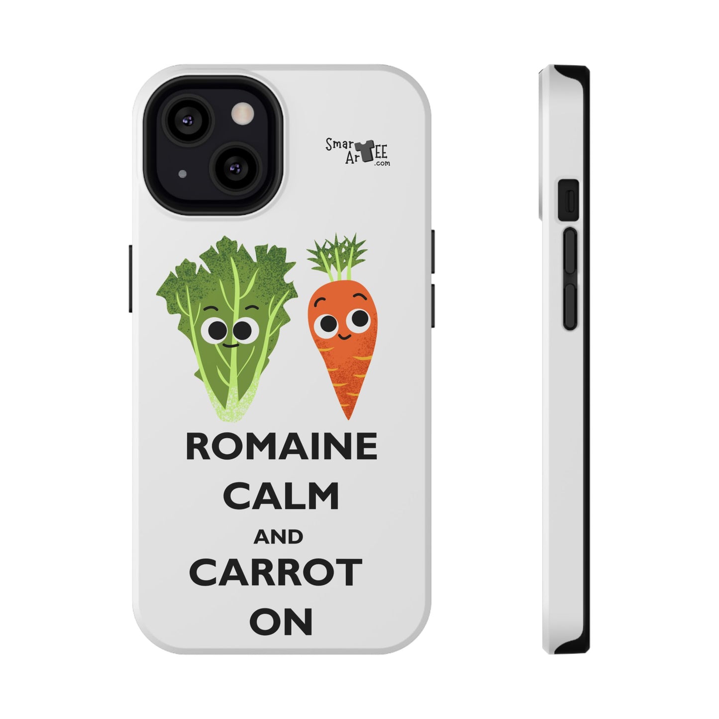 Cute Vegetable Pun Phone Caseca – Romaine Calm and Carrot On, Fun Gift, Kitchen Decor, Quirky, Culinary Passion