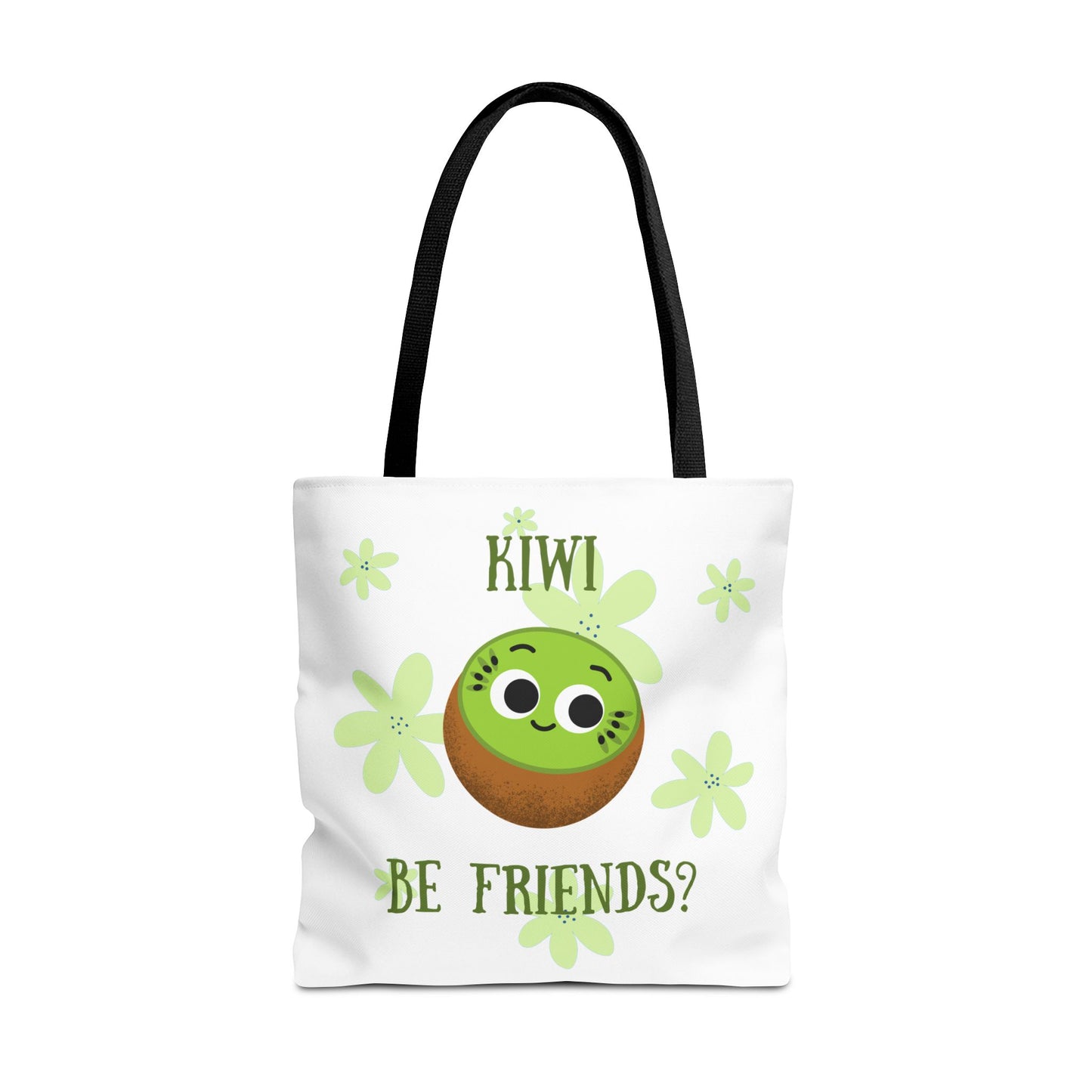 Cute Kiwi Friendship Tote Bag, Eco-Friendly Shopping Bag, Gift for Friends, Cute Grocery Bag, Colorful Beach Bag