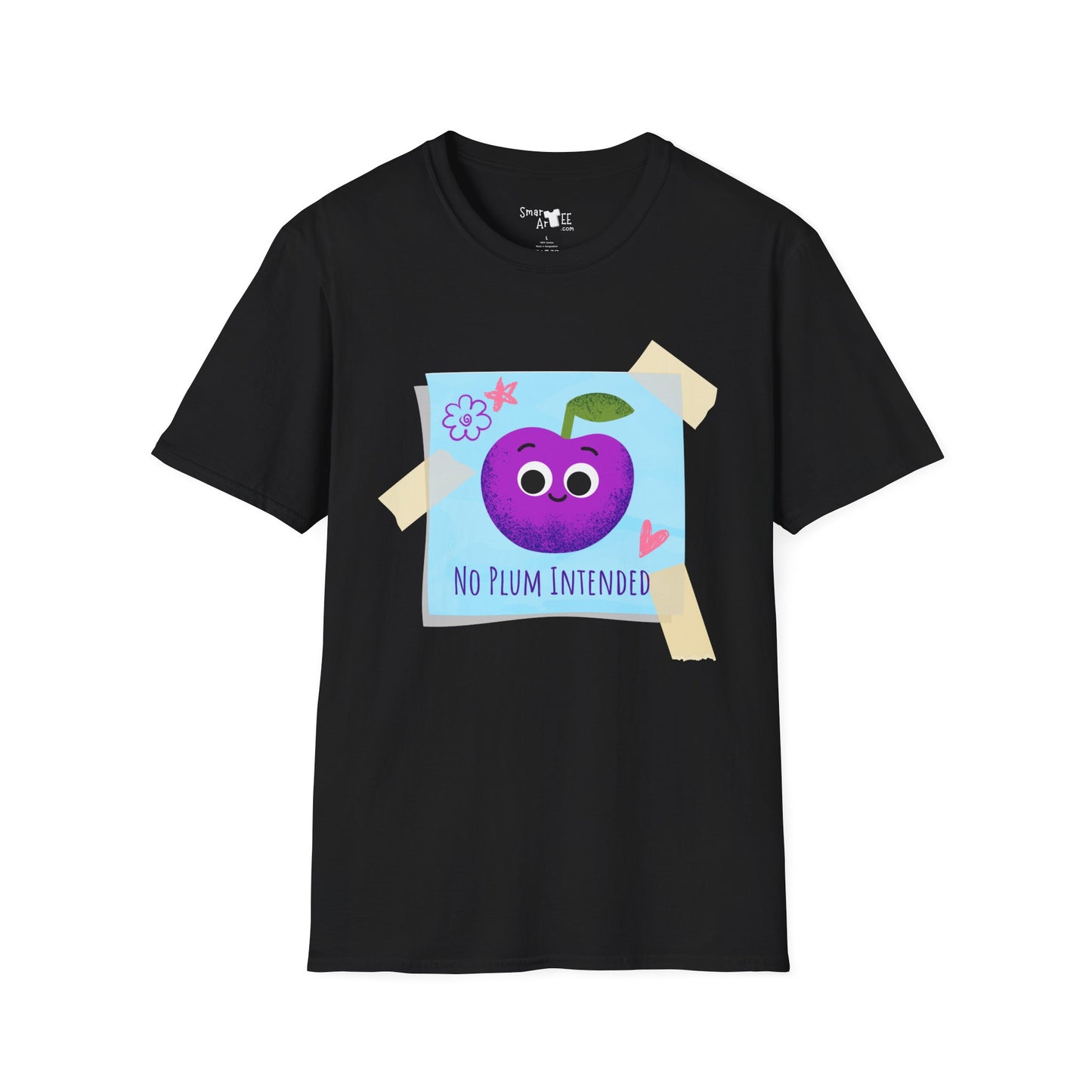 Cute No Plum Intended Unisex Softstyle T-Shirt, Great For Fruit Lovers, Funny Fruit Pun