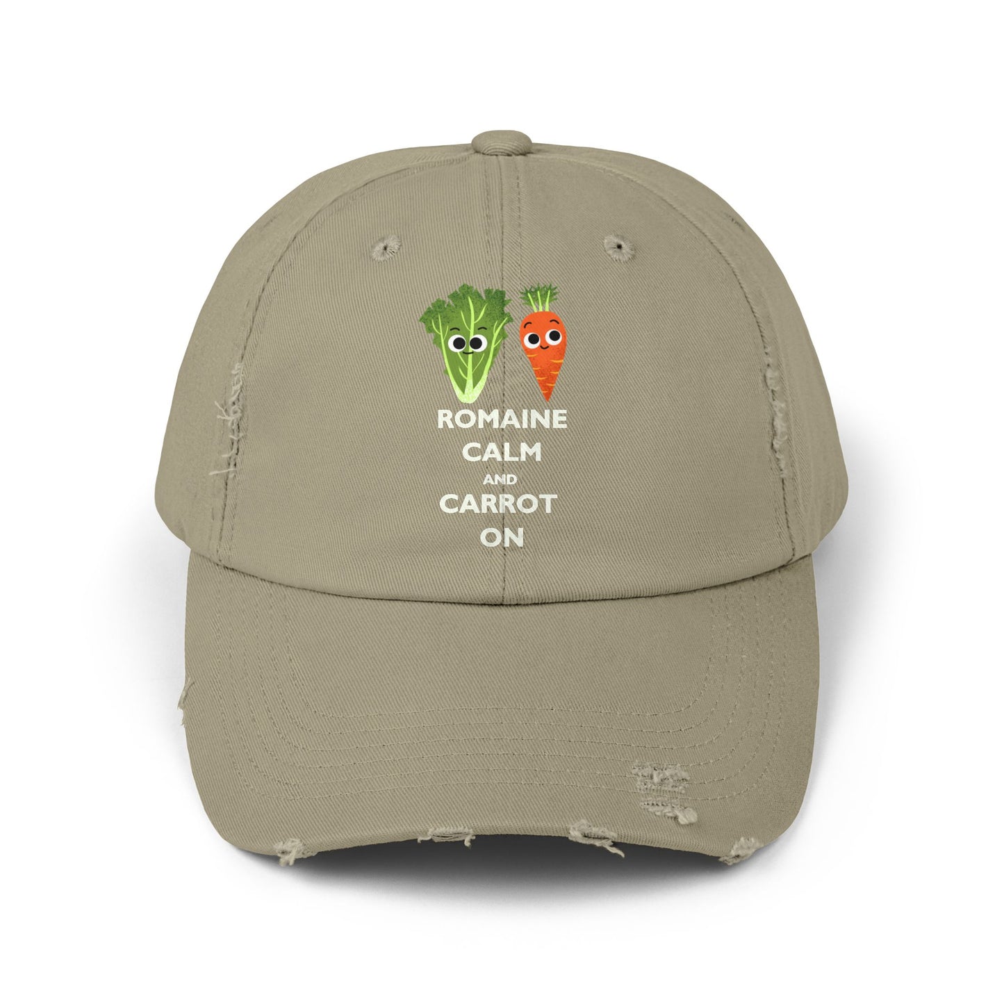 Whimsical Vegetable Pun Hats - Perfect Gift for Gardeners, Casual Outings, or Everyday Wear - Fun Hat with 'Romaine Calm and Carrot On' Design