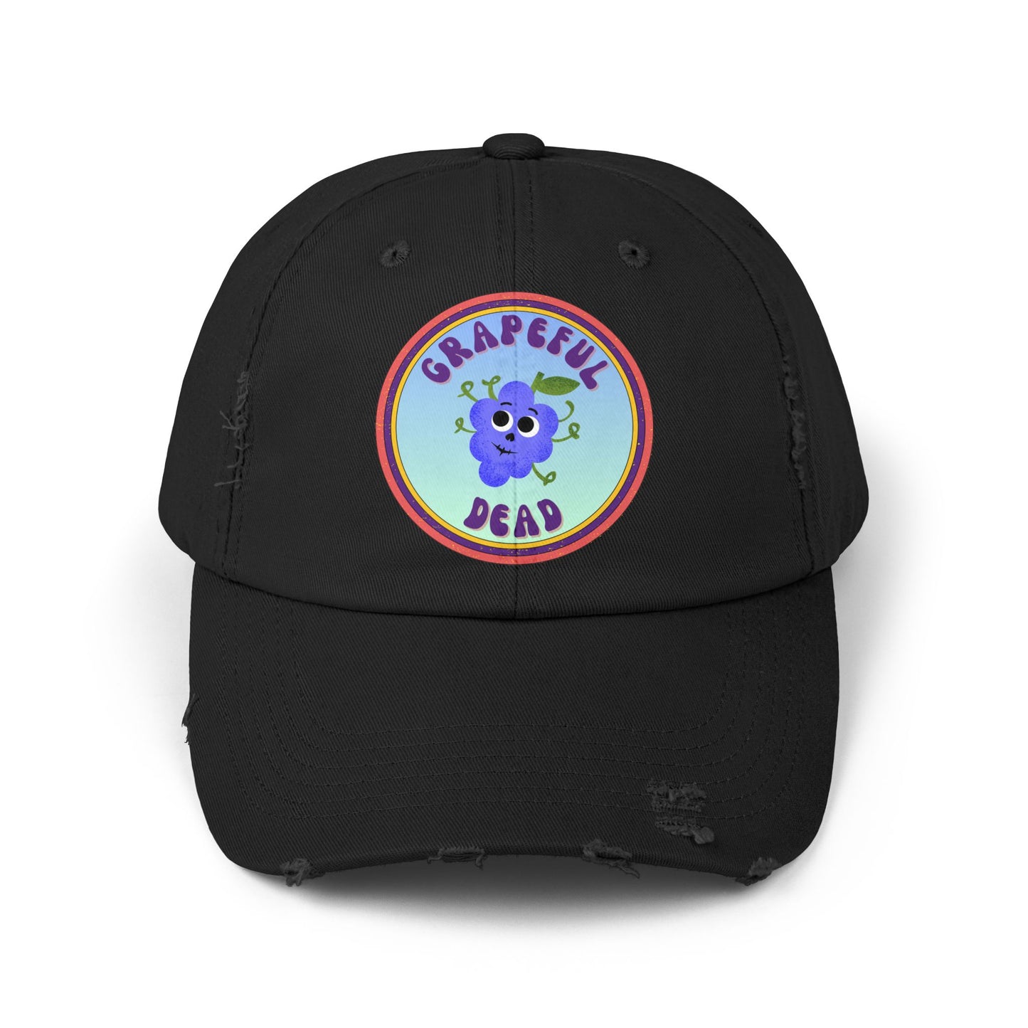 Grateful Dead Distressed Cap, Trendy Unisex Baseball Hats, Vintage Style Cap, Music Festival Accessory, Gift for Dead Heads, Summer Essentials