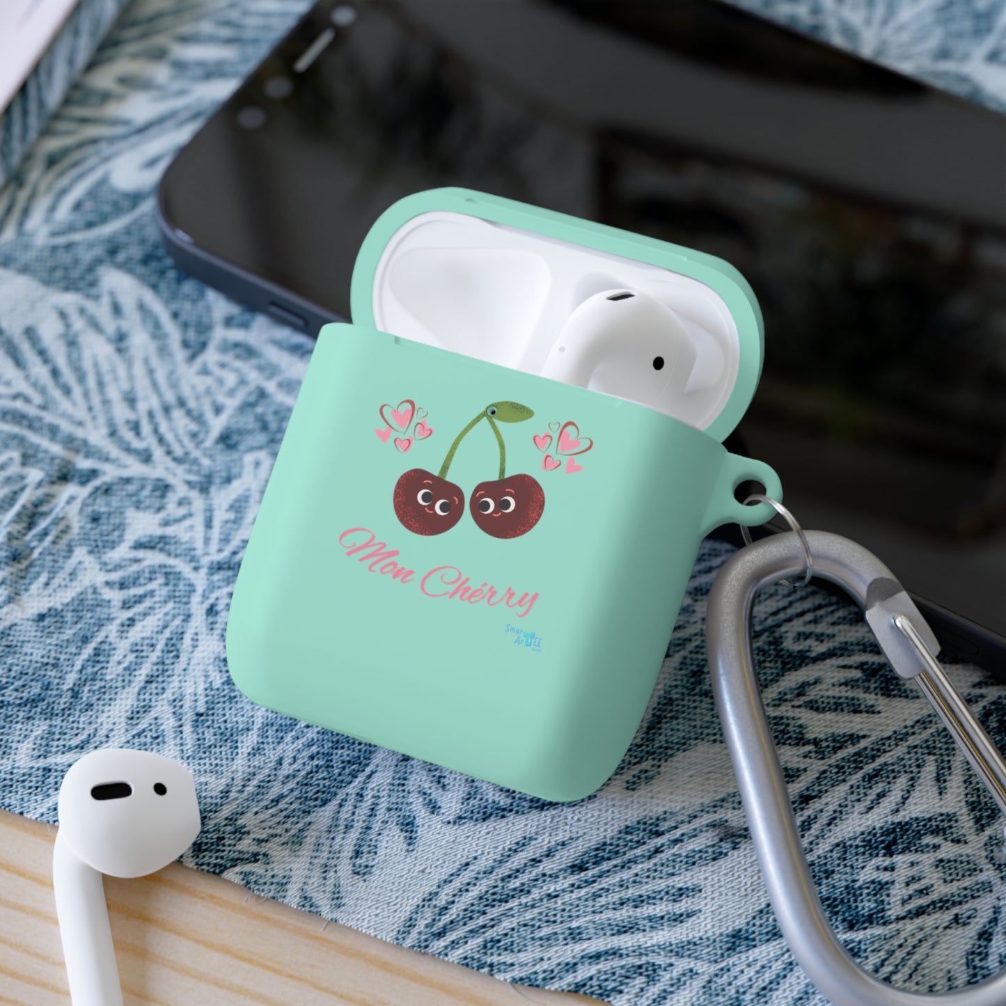 Cute Cherry AirPods Case Cover, Cherry Print Accessory, Gift for Audiophiles, Fun Tech Accessories, Birthday Gift