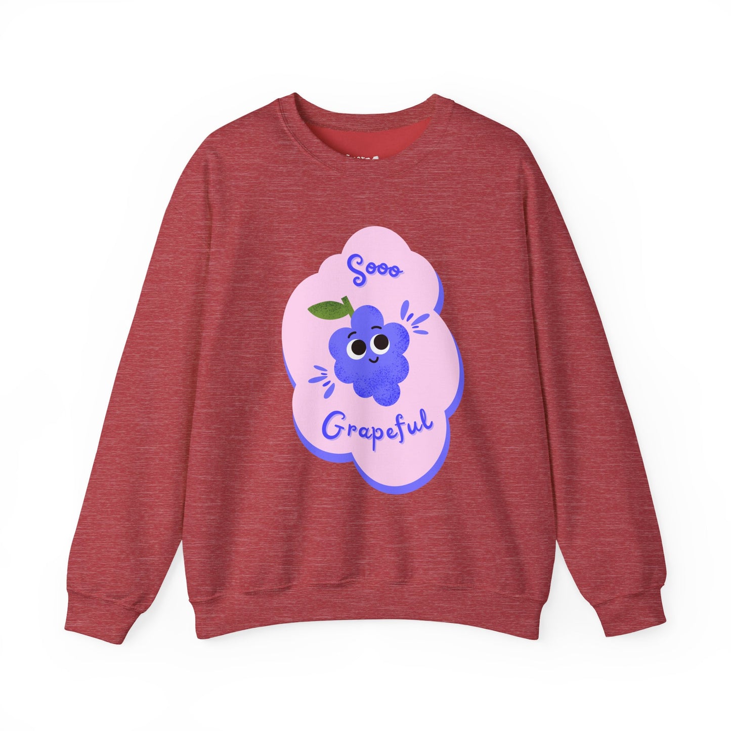 Sooo Grapeful Crewneck Sweatshirt - Cozy Unisex Top, Perfect for Gift Giving, Casual Wear, Fall Fashion, and Everyday Comfort