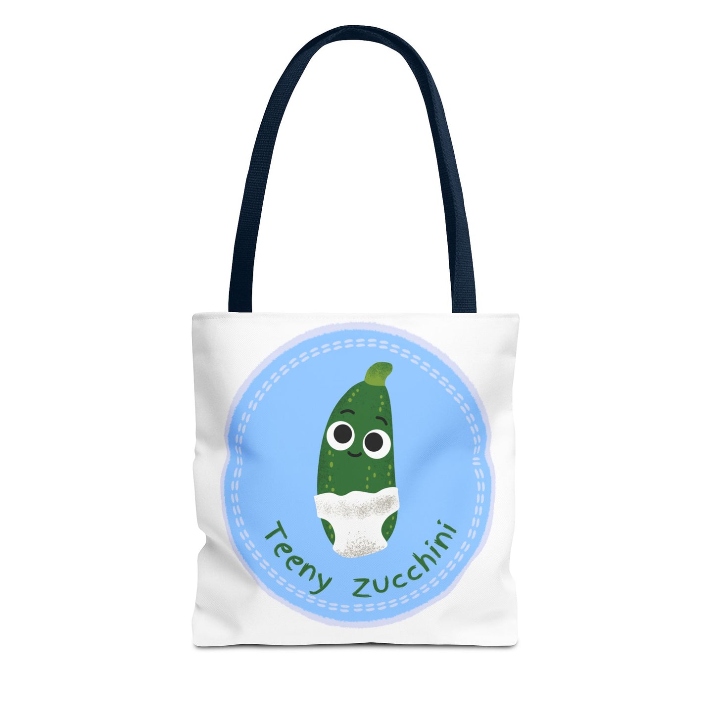 Cute Teeny Zucchini Tote Bag, Eco-Friendly Shopping Bag, Reusable Grocery Tote, Fun Gift for Veggie Lovers, Everyday Carryall