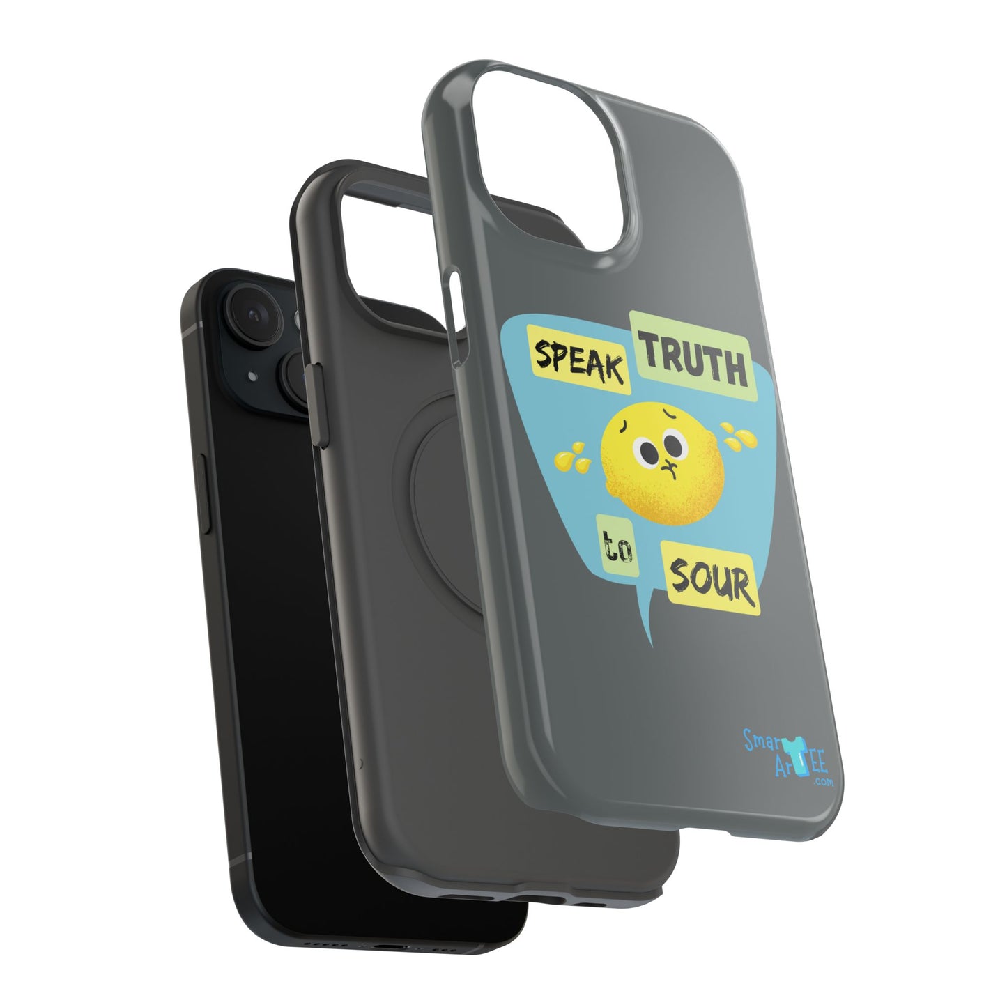 Whimsical Phone Case: Speak Truth to Sour, Cute Lemon Design, Impact-Resistant, Unique Gift for Teens, Phone Accessory, Fun Tech Decor