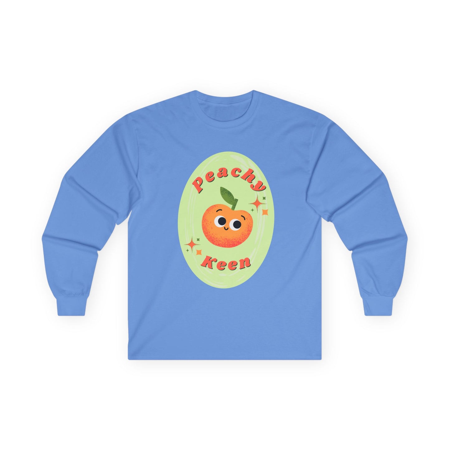 Peachy Keen Unisex Long Sleeve Tees, Cute Graphic Shirt, Fruit Lover Gift, Comfortable Everyday Wear, Perfect for Spring and Summer
