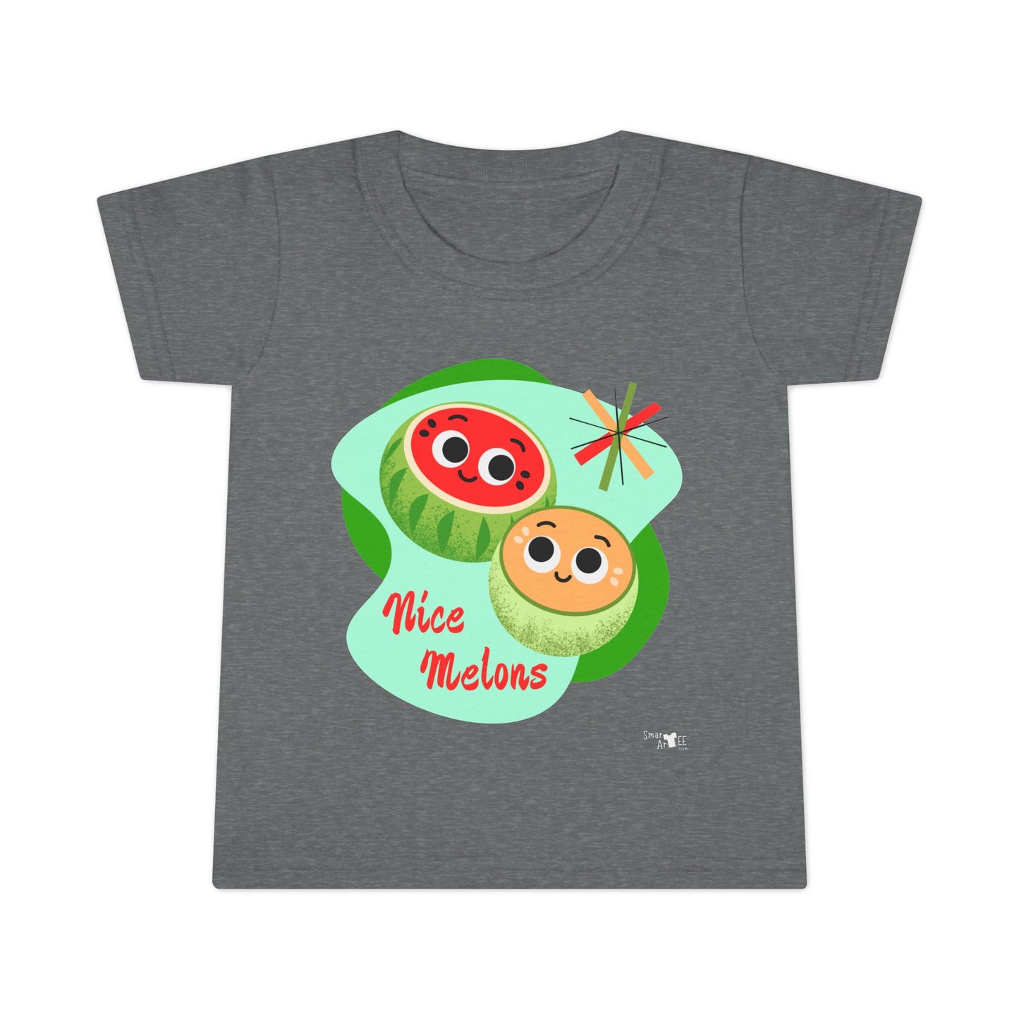 Cute Toddler Shirt with 'Nice Melons' Design, Kids Summer Tees, Boys and Girls Gift, Playful Cotton Top, Adorable Birthday Outfit