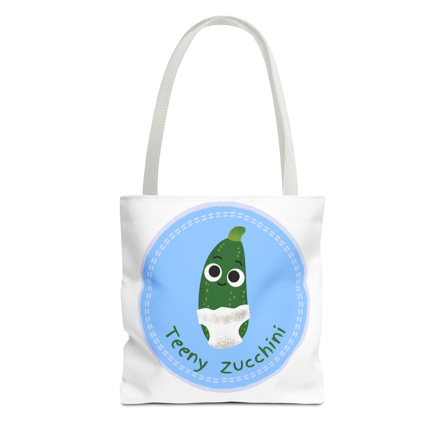 Cute Teeny Zucchini Tote Bag, Eco-Friendly Shopping Bag, Reusable Grocery Tote, Fun Gift for Veggie Lovers, Everyday Carryall