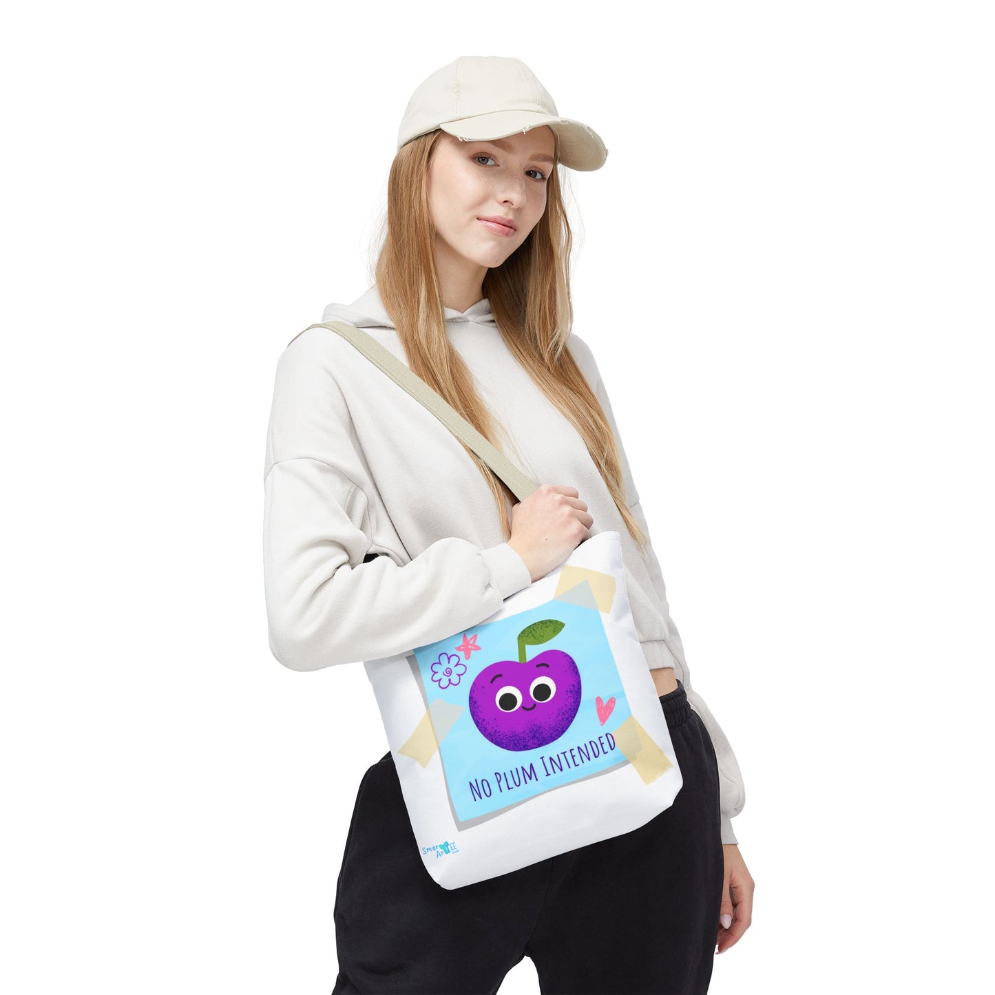 Cute 'No Plum Intended' Tote Bag | Perfect for Groceries, Beach Days, Shopping, Gifts, & Everyday Use