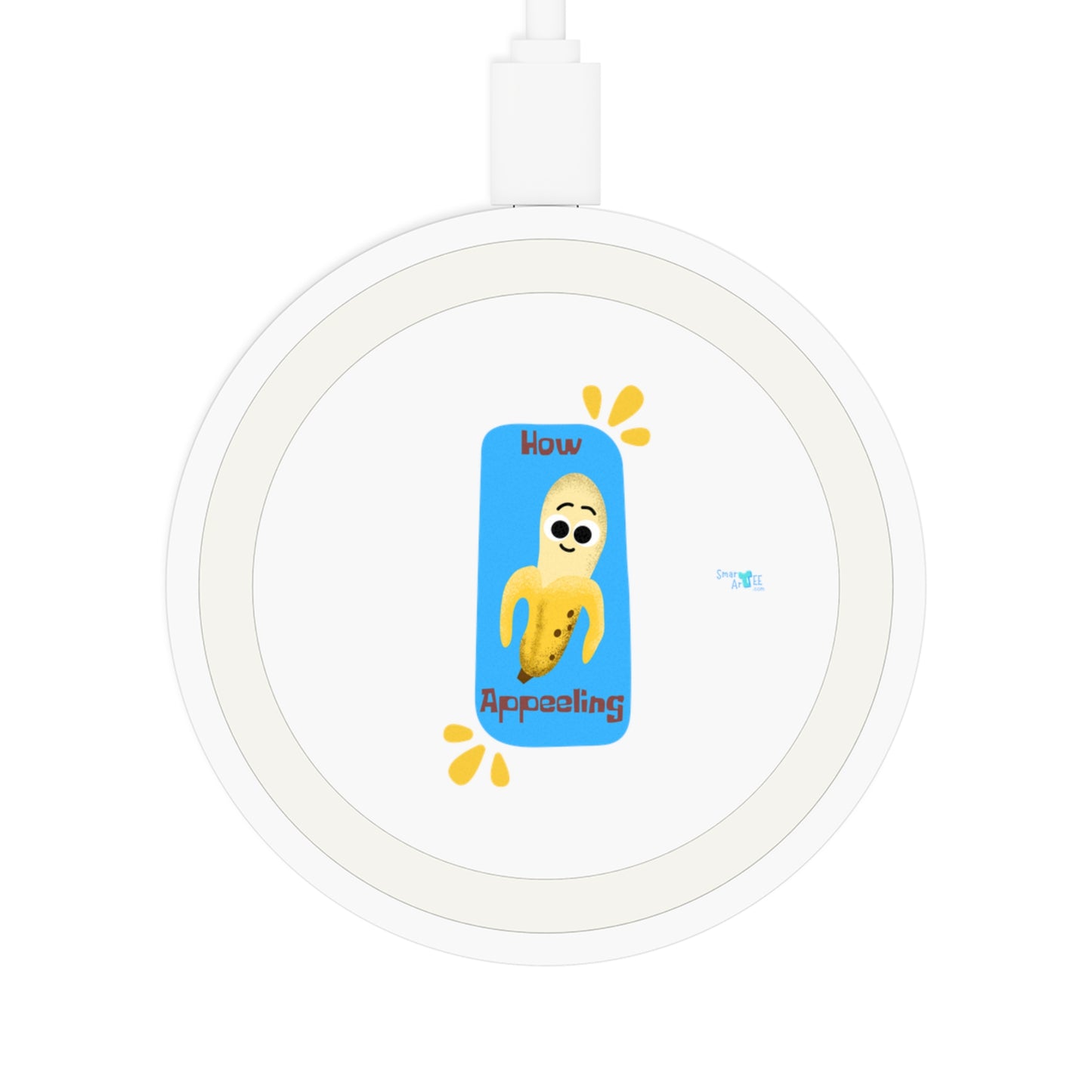 Quake Wireless Charging Pad with Fun Design, Cute Wireless Charger, Unique Desk Accessory, Holiday Gift Idea, Bundle With Air Pod Case