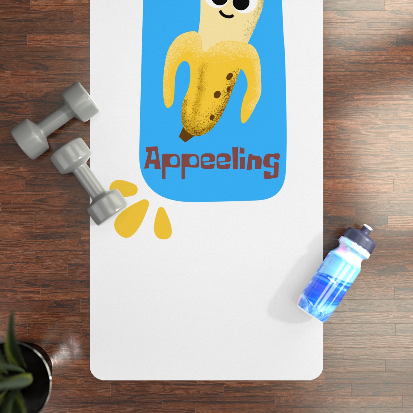 Fun Banana Pun Yoga Mat, Fitness Mat, Cute Exercise Mat, Gift for Yogis, Spa Gift, Gym Accessory