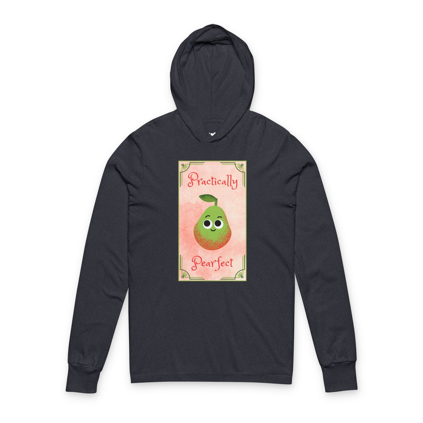 Perfectly Pearfect Unisex Hooded Long Sleeve Shirt, Cute Fruit Pun Shirt, Gift for Fruit Lovers, Fun Apparel, Casual Wear, Spring Fashion