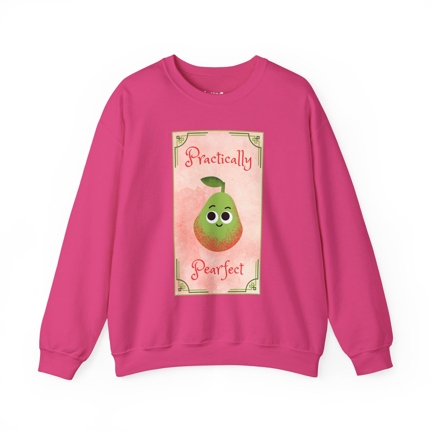 Practically Pearfect Crewneck Sweatshirt, Cute Sweatshirt, Unisex Clothing, Fruit Themed Apparel, Cozy Fashion, Casual Wear