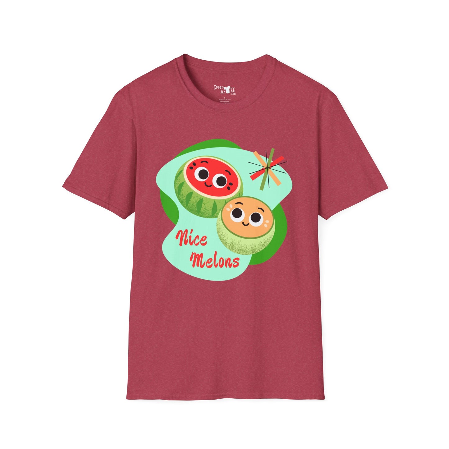 Cute & Fun 'Nice Melons' Unisex Softstyle T-Shirt - Perfect for Summer Vibes & Fruit Lovers, Great Gift Idea