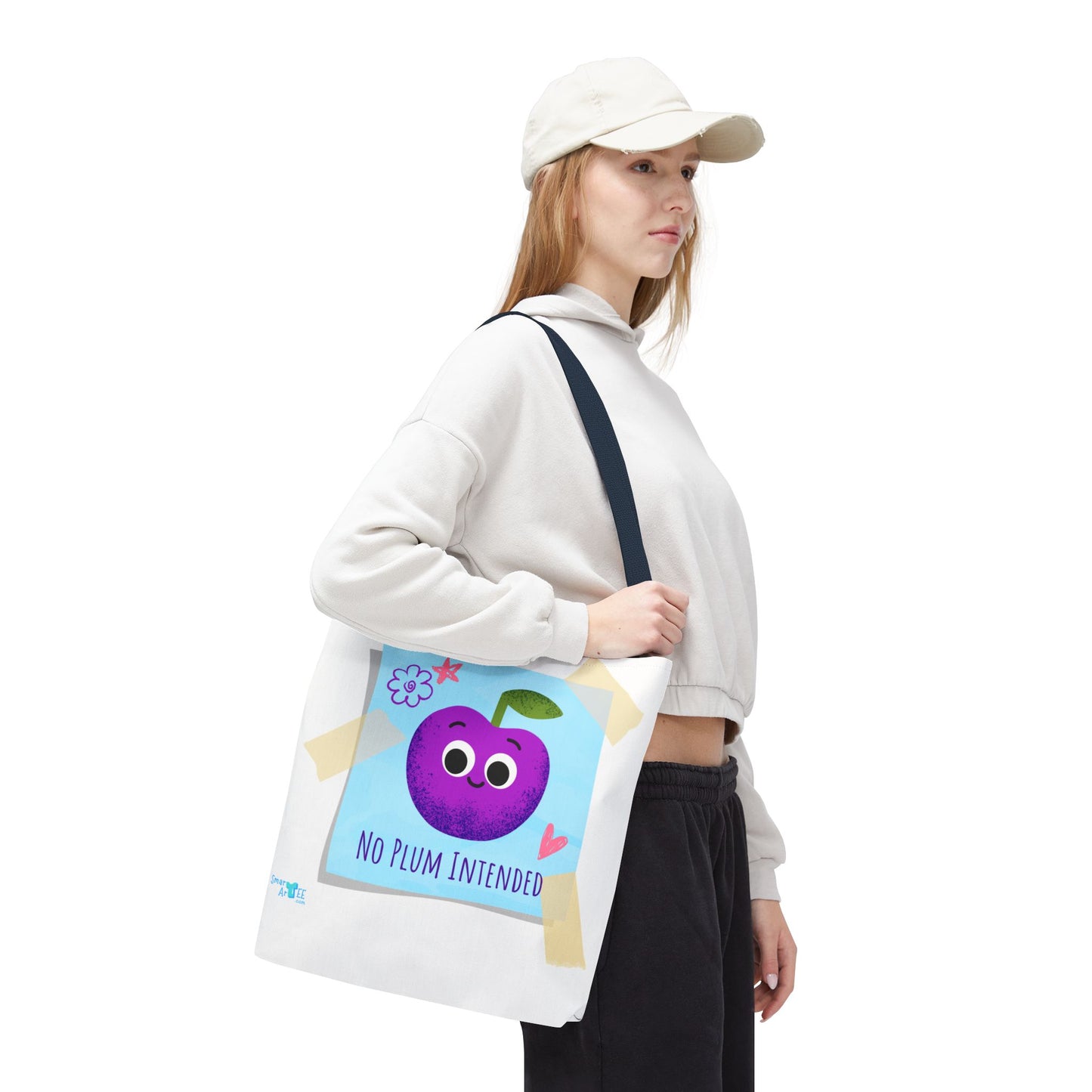 Cute 'No Plum Intended' Tote Bag | Perfect for Groceries, Beach Days, Shopping, Gifts, & Everyday Use
