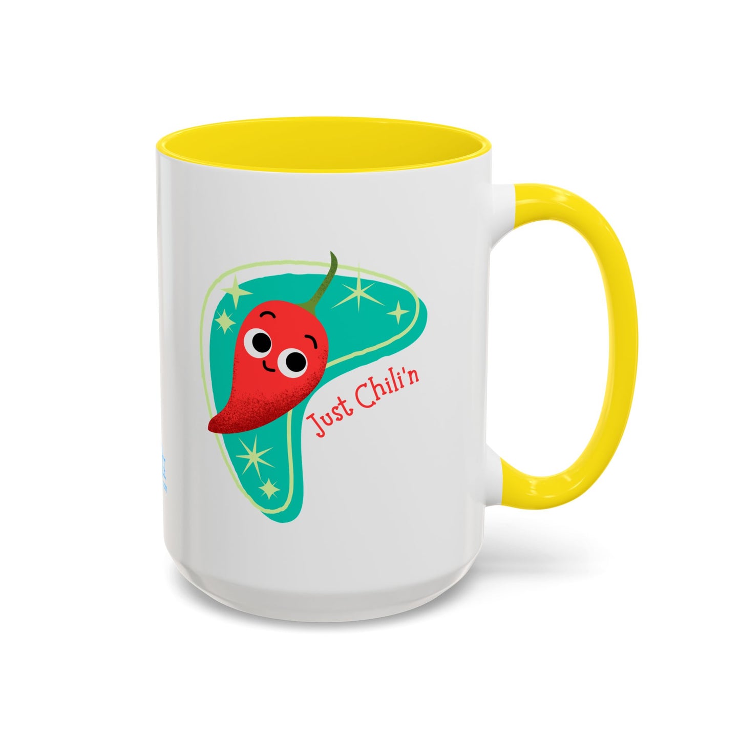 Cheerful Coffee Mug with Funny Chili Pepper Design, Cute Gift for Chili Lovers, Just Chillin Mug, Playful Kitchen Decor, Fun Coffee Cup