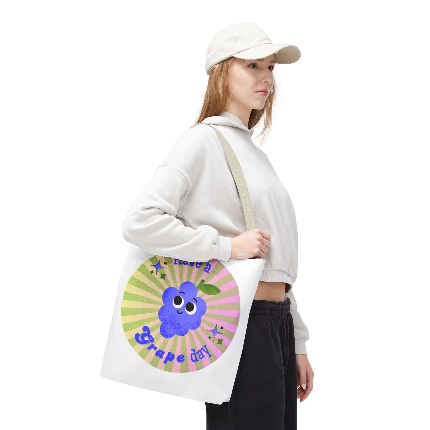 Cute Grape Day Tote Bag - Fun Reusable Shopping Bag, Gift for Fruit Lovers, Eco-Friendly Tote, Summer Bag, Kids' Toy Bag