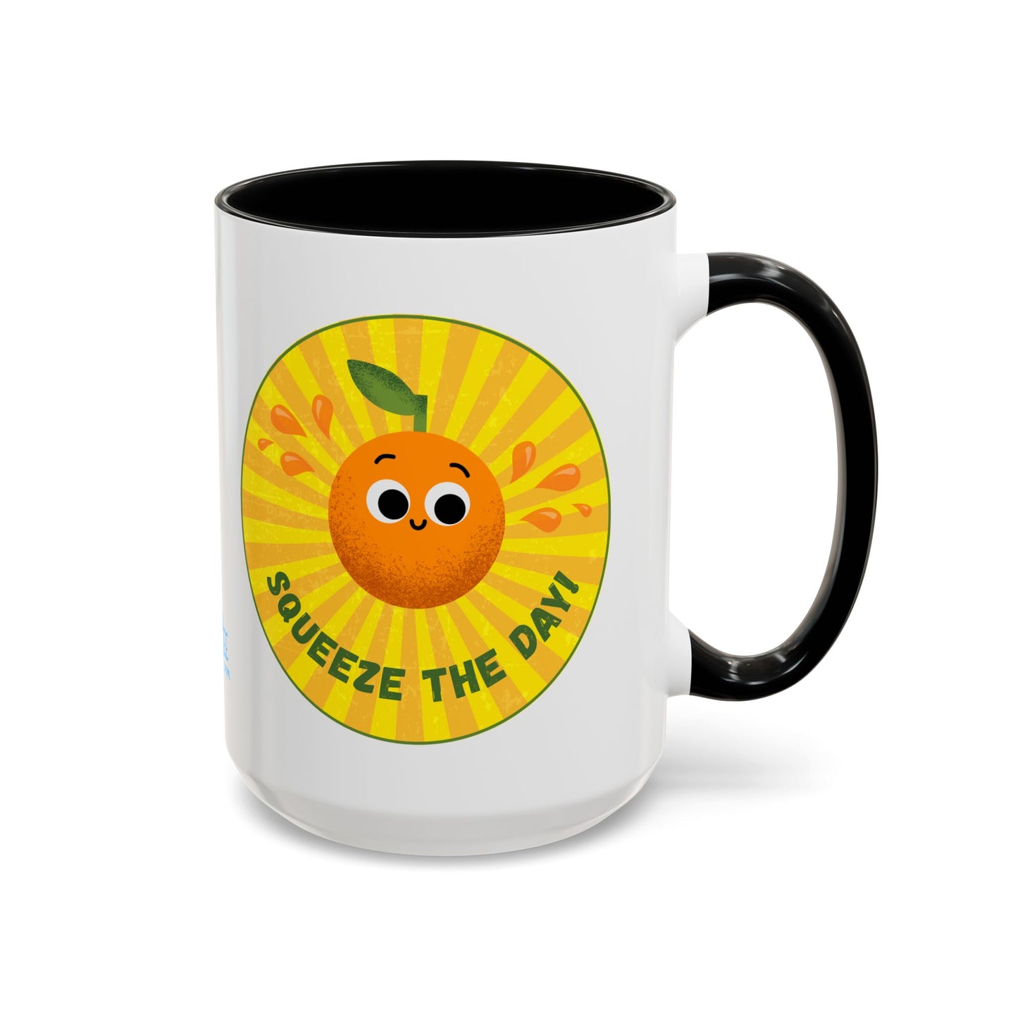 Cheerful Orange Coffee Mug, Bright Citrus Mug, Fun Gift for Coffee Lovers, Kitchen Decor, Squeeze the Day Mug