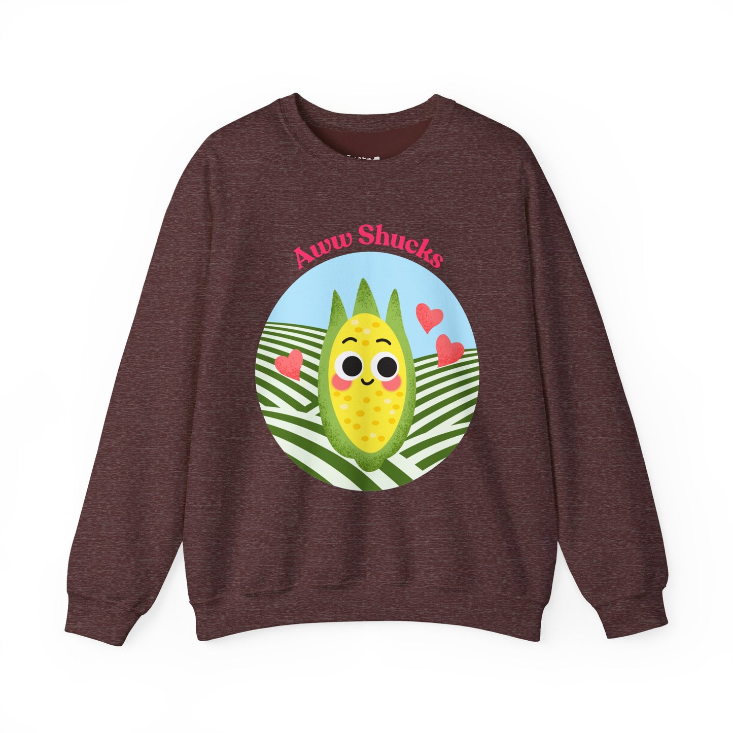 Cute Corn Sweatshirt, Aww Shucks Crewneck, Cozy Fall Apparel, Gift for Foodies, Cute Kitchen Sweatshirt, Unisex Sweater