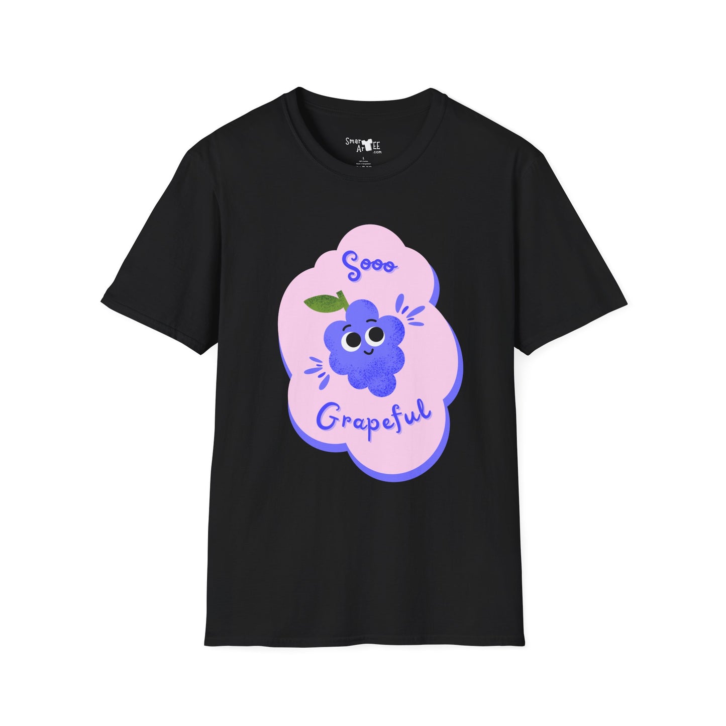 Sooo Grapeful Unisex Softstyle T-Shirt - Cute and Quirky Graphic Tee for Everyday Comfort | Perfect Gift for Fruit Lovers and Summer Fun