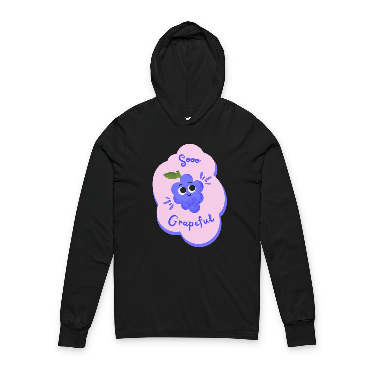 Grateful Unisex Hooded Long Sleeve Shirt, Cozy Gift for Friends, Motivational Apparel, Everyday Comfort Wear, Casual Layering Top
