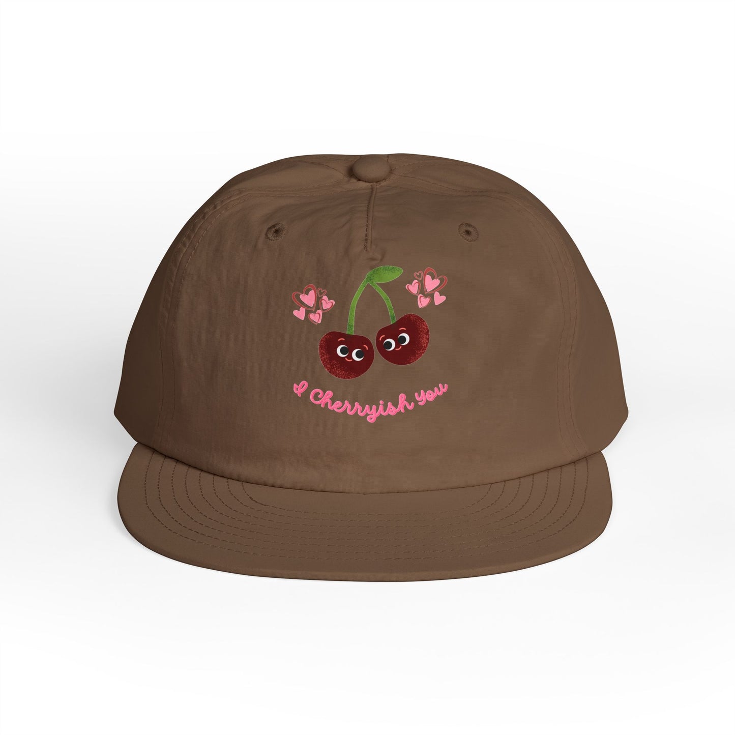 Charming Cherry Surf Cap – Perfect for Summer, Beach Days Hat, Outdoor Adventures, Gift for Surf Lovers, Adjustable Snapback Hat