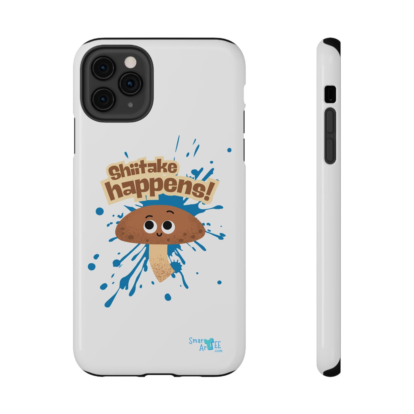 Shiitake Happens Phone Cases, Impact-Resistant Case, Funny Mushroom Case, Quirky Protection for Smartphone, Playful Accessory