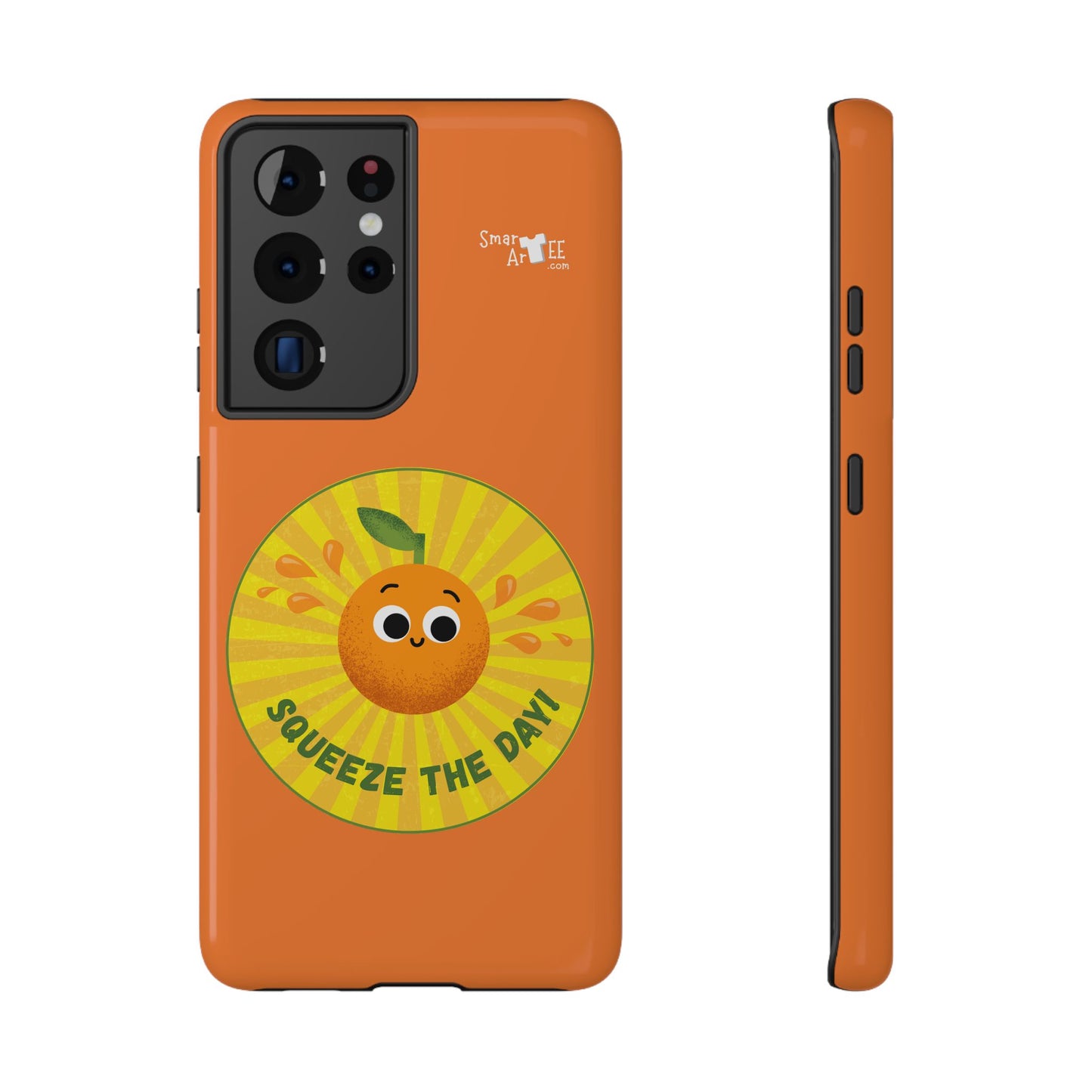 Orange Squeeze Impact-Resistant Case | Fun Phone Cover for Daily Motivation, Gift for Friends, Cute Phone Accessory, Squeeze the Day!