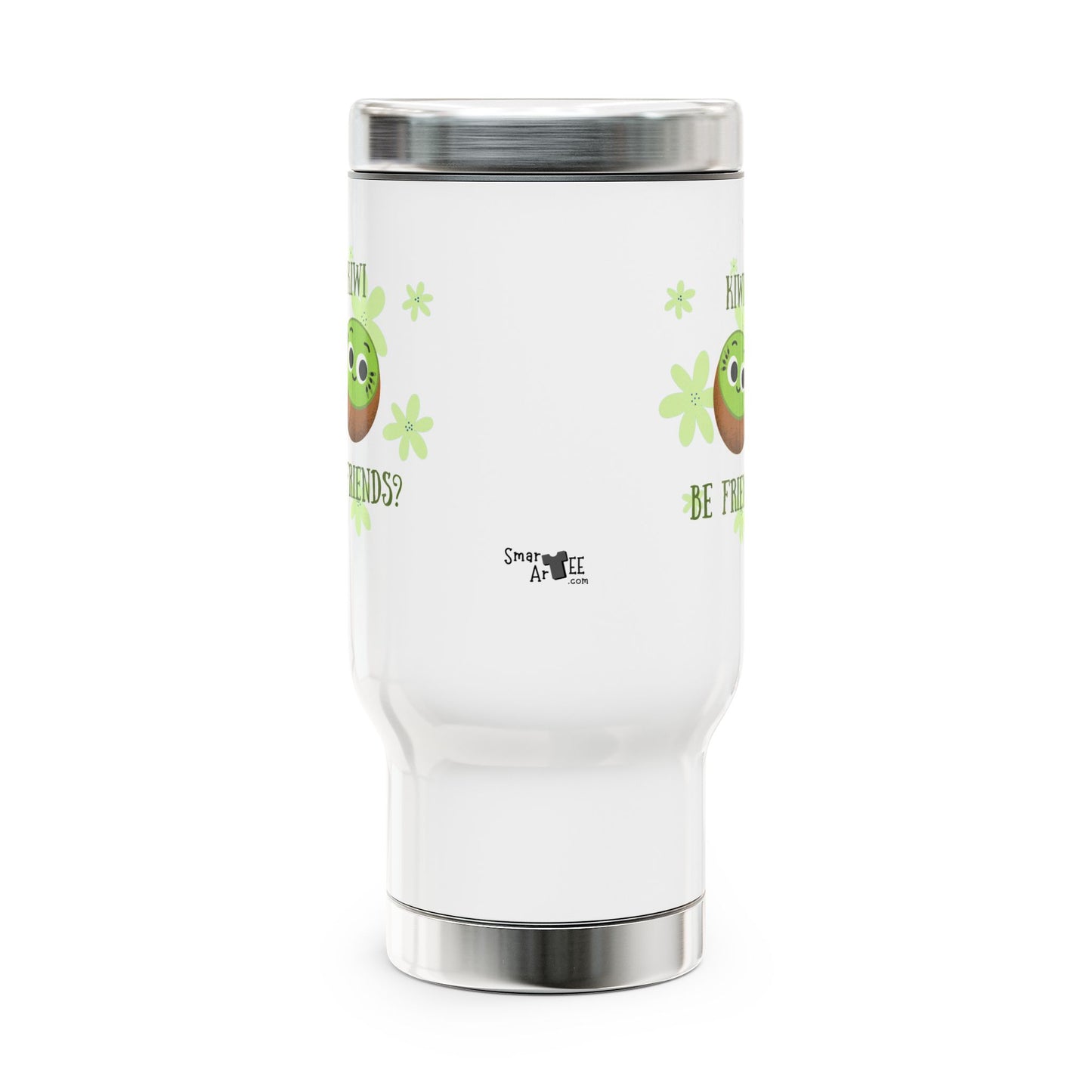 Whimsical Kiwi Travel Mug, Cute Coffee Cup for Friends, Gifts for Besties, Travel Accessories for Him/Her, Funny Drinkware