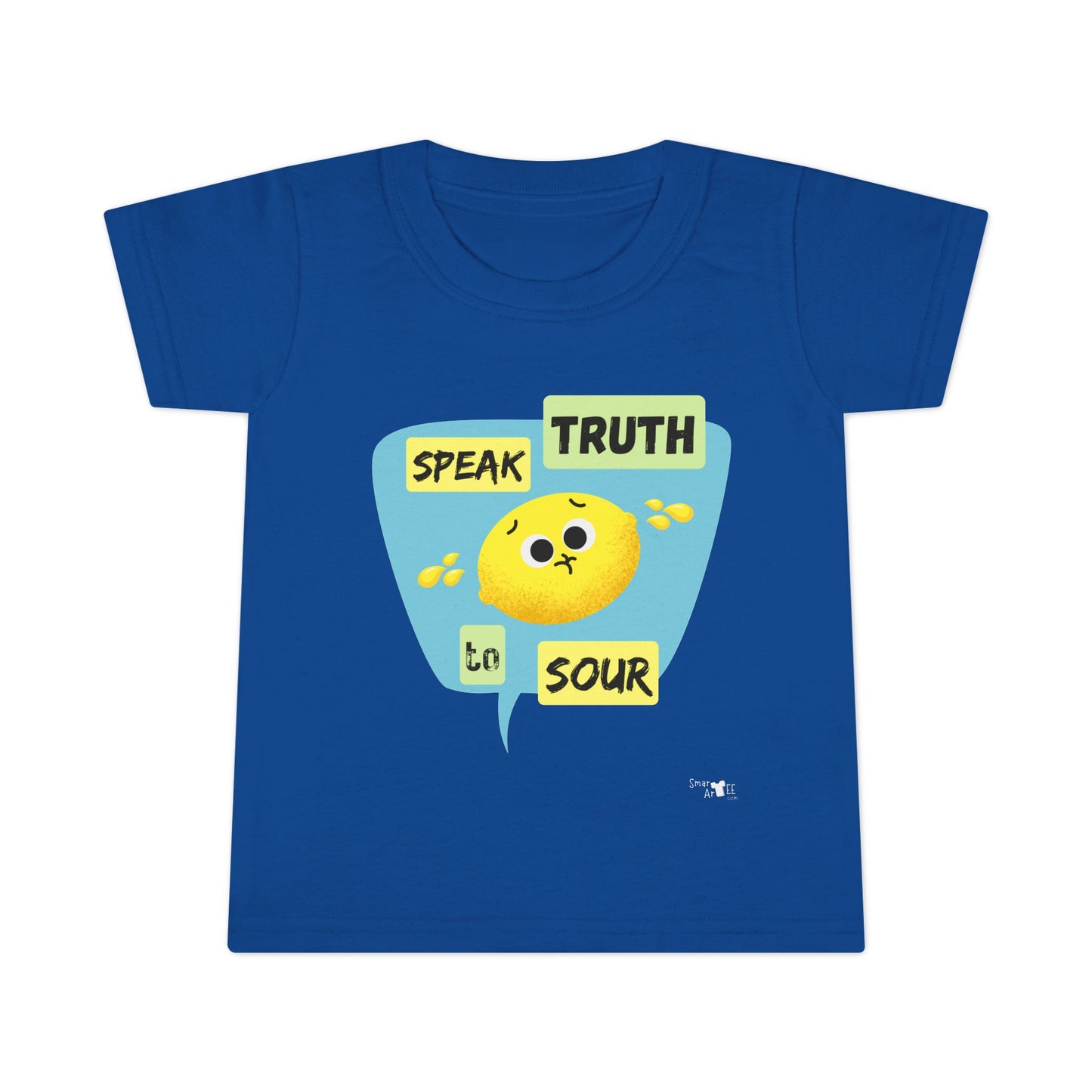 Adorable Toddler Shirt - 'Speak Truth to Sour' Graphic Pun Tee, Cute Kids Gift, Birthday Outfit, Playtime Apparel, Funny Kids Shirt