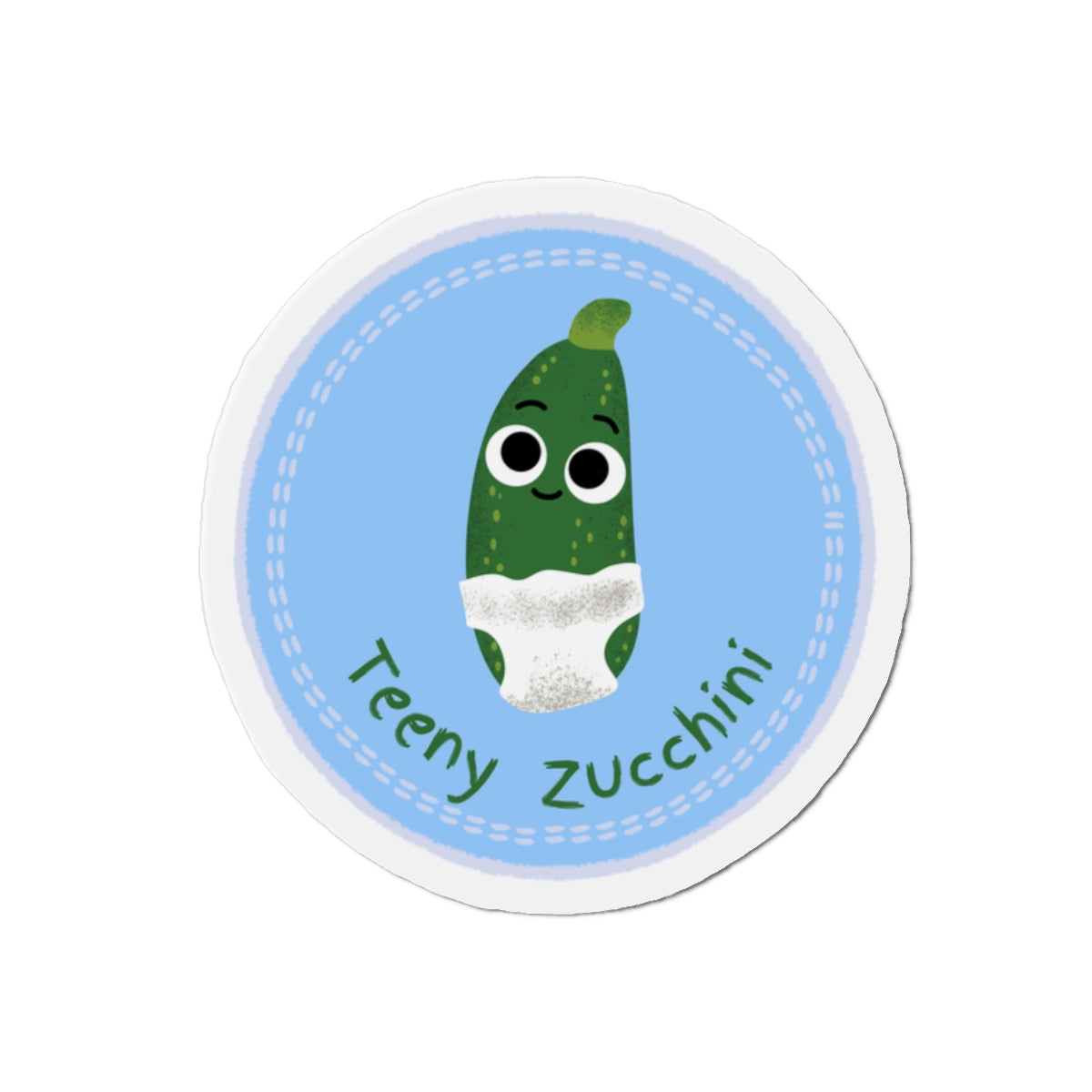 Teeny Zucchini Die-Cut Magnets, Cute Kitchen Decor, Fun Gifts for Veggie Lovers, Refrigerator Magnet, Whimsical Home Accents
