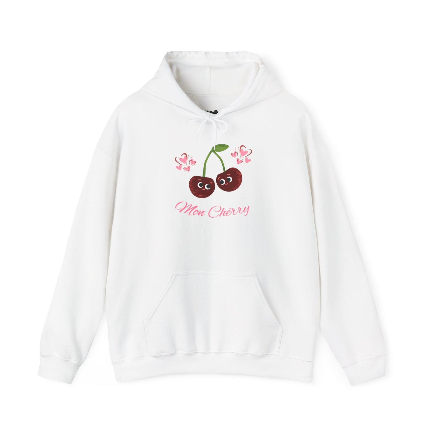 Cute Cherry Graphic Hoodie, Comfy Pullover for Spring, Cherry Lovers Gift, Cozy Pullover for Casual Wear, Fruit Themed Apparel