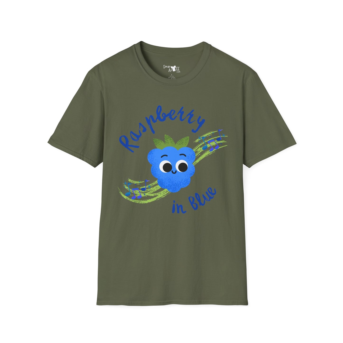 Blue Raspberry Music T-Shirt, Fun Graphic Pun Shirt , Gift for Music Lovers, Cute Casual Wear, Unisex Fashion Top