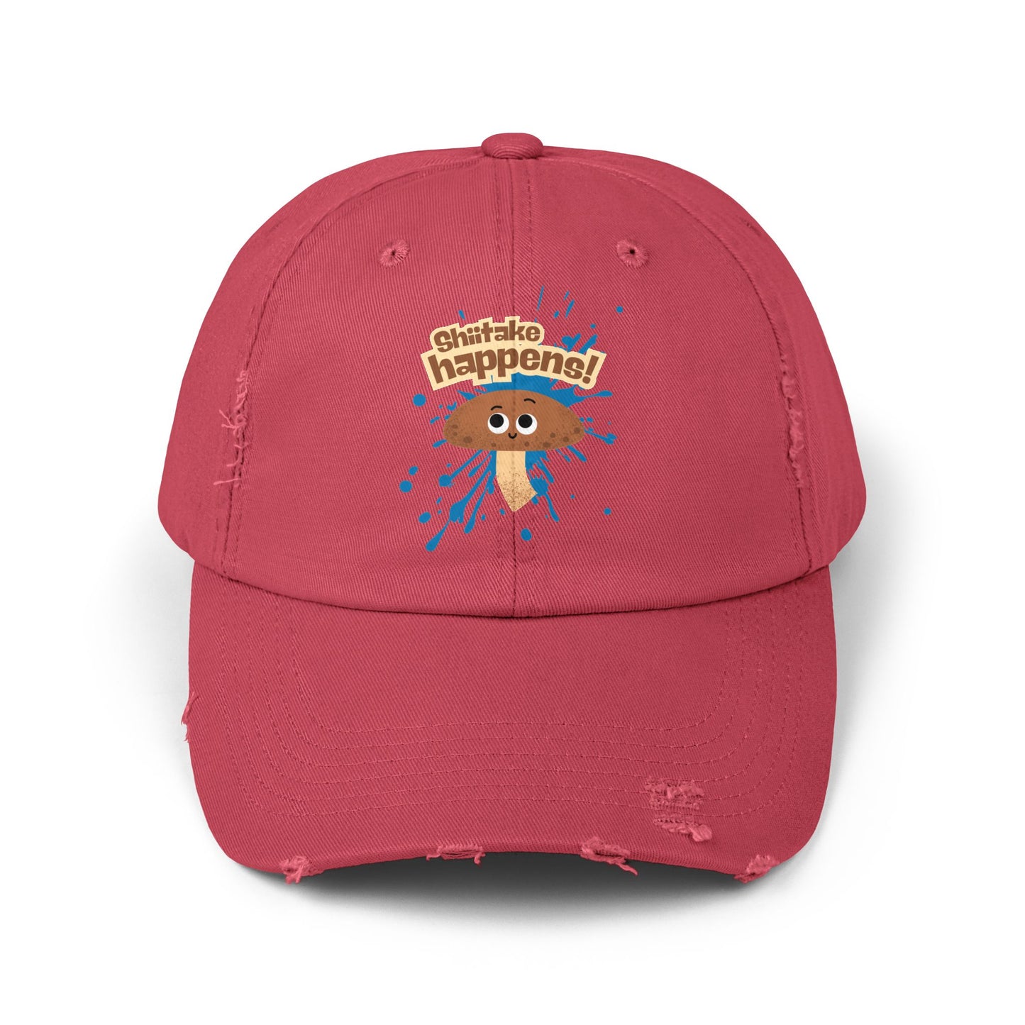 Quirky Distressed Cap, Funny Mushroom Pun Hats, Casual Everyday Hat, Unique Gift for Friends, Birthday, Humor, Adventure