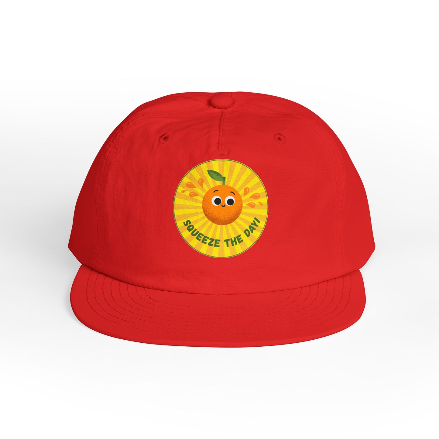 Squeeze the Day Surf Cap, Beach Hat, Summer Accessories, Bright Summer Vibes, Gift for Surfers, Fun Outdoor Gear